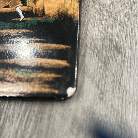 Vintage hand-painted ceramic Chinese art plaques, EUC - Picture 7 of 7